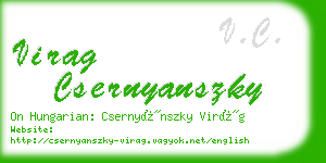 virag csernyanszky business card